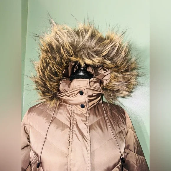 Kenneth Cole Reaction  Women's Quilted Puffer Coat - Brown - Picture 3 of 11